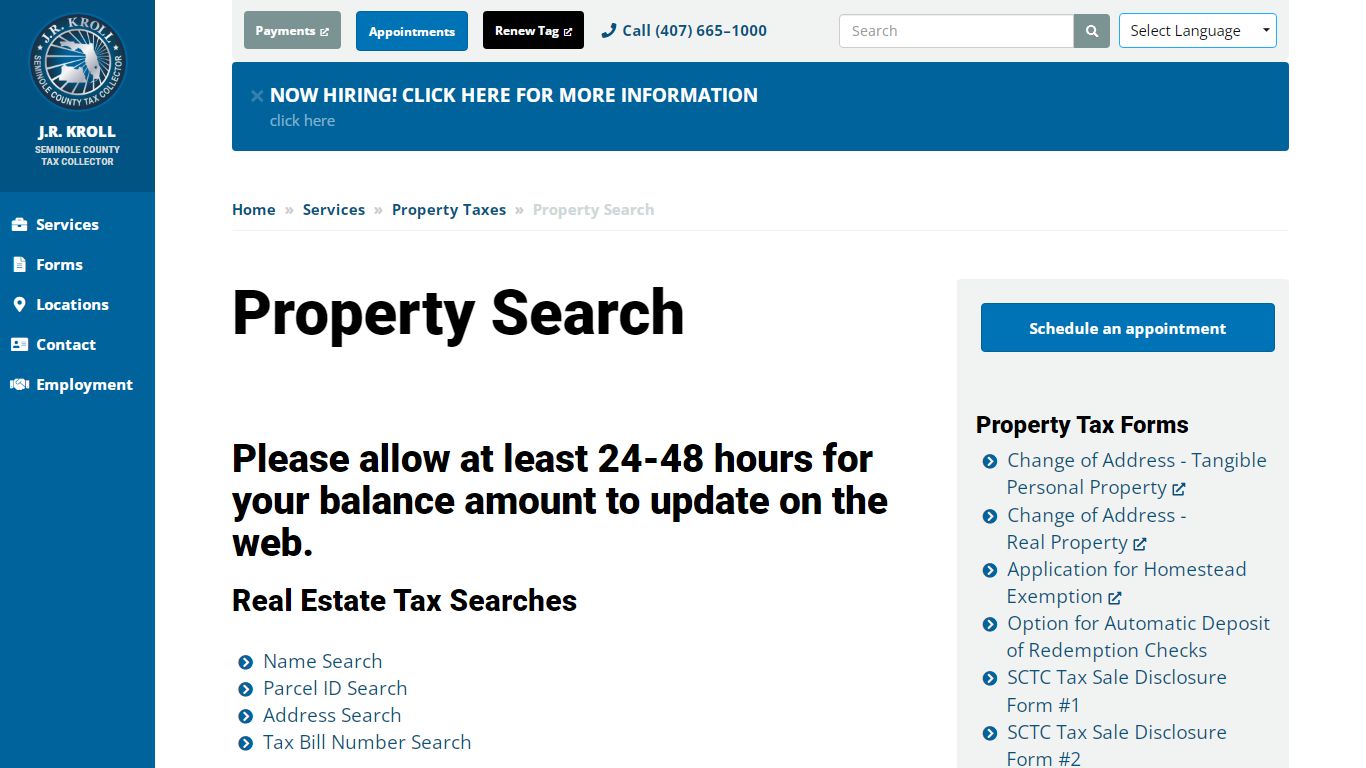 Property Search | Seminole County Tax Collector - Donuts